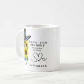 Love You Mummy Personalized Floral Mug (Devant gauche)