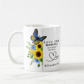Love You Mummy Personalized Floral Mug (Gauche)