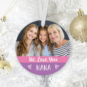 Love You Nana Couleur rose Bloc deux photos