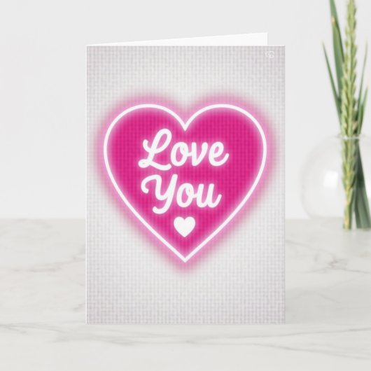 Love You Neon Kaart (Voorkant)