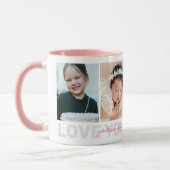 Love You Oma 4-foto Namen van kleinkinderen Mok (Links)