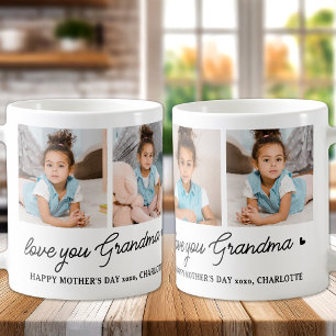 Love You Oma Custom Modern Eenvoudig 4 Foto Koffiemok