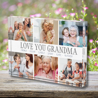 LOVE YOU OMA Custom Name Photo Block Fotoblokken