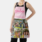 Love You Oma Schattige Roze Fotocollage Schort (Insitu)