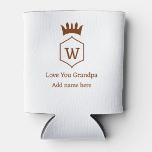 Love you opa kroon voeg naamgegevens bruin squa blikjeskoeler