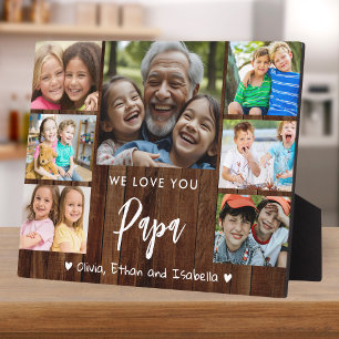 Love You Papa 7 Foto Rustiek Houten Draagtas Fotoplaat