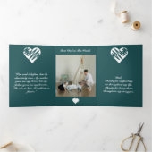 Love You Papa Bericht Hart Vaders Dag Quote Foto Drieluik Wenskaart (Binnen)