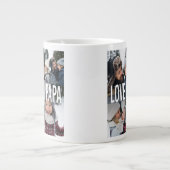 Love You Papa Photo Collage Vaderdag Extra Grote Beker (Voorkant)