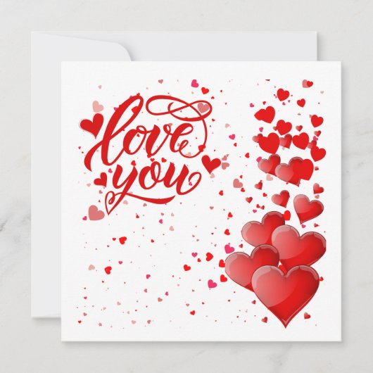 Love You Personalized Flat Card (Voorkant)
