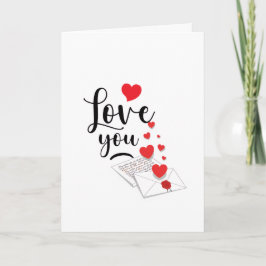 Love You Personalized Folded Card Kaart