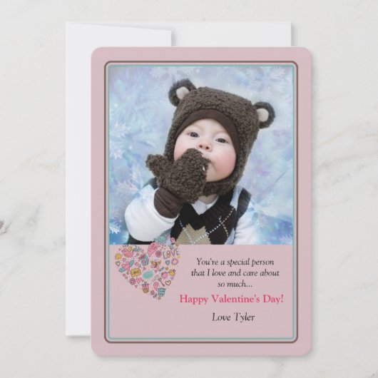 Love You Photo Carte Saint Valentin (Devant)