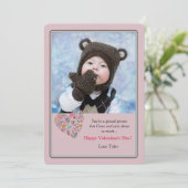 Love You Photo Carte Saint Valentin (Debout devant)