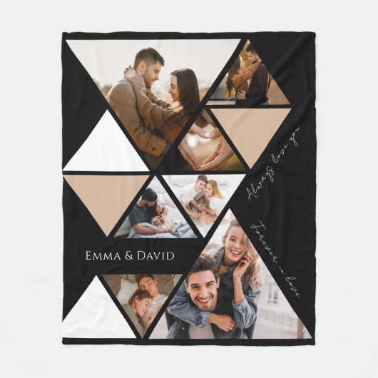 Love You Photo Collage Couverture en polaire (Devant)