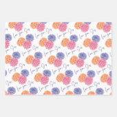 Love You Sis Wrapping Papier Plat Set de 3 (Devant)