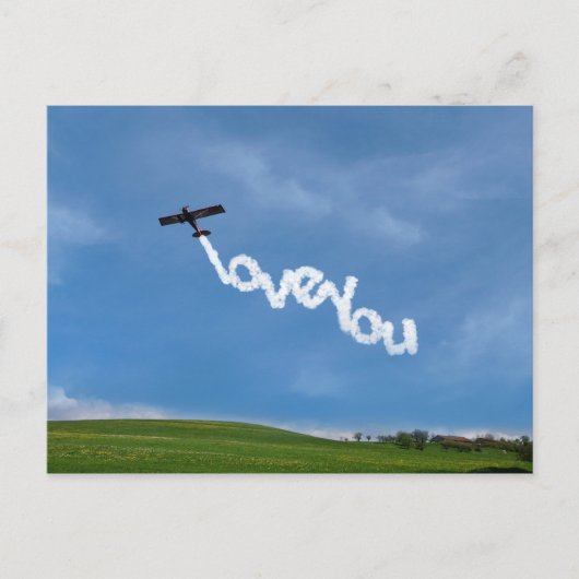 Love You Skywriting Briefkaart (Voorkant)