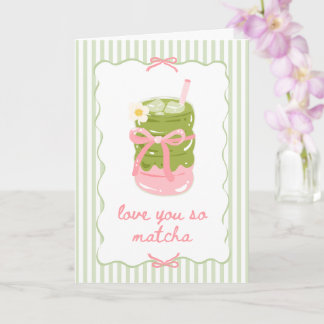 Love You So Matcha Kaart Roze en Groen