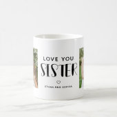 Love You Soeur Photo Joli Script Café Mug (Centre)