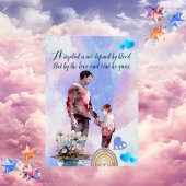 Love You Stepdad Blue Smoky Sky Cloud Regenboog Sc Feestdagenkaart