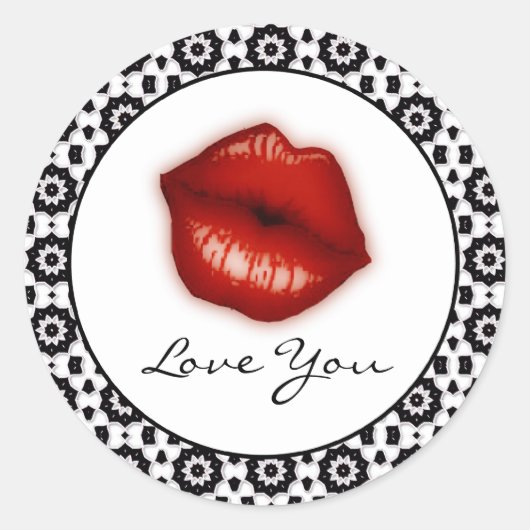 Love You : Stickers Lips (Devant)