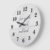 Love You to Beach and Back Rustic Grande horloge (Angle)