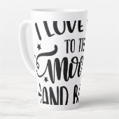Love You to the Moon and Back" Ceramic Mug – Roman (Angle gauche)