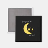 Love You To The Moon And Back Minimal Aesthetic  Magneet (Voorkant / Achterkant)