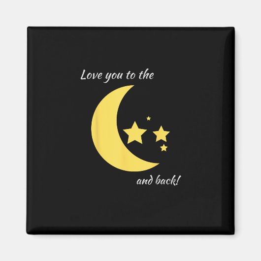 Love You To The Moon And Back Minimal Aesthetic  Magneet (Voorkant)