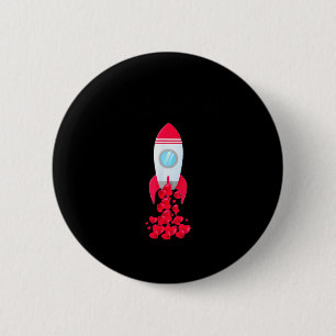Love You To The Moon And Back Ruimte T-shirt Valen Ronde Button 5,7 Cm