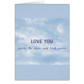 Love You To The Moon and Back Textured Moon in Sky (Devant)