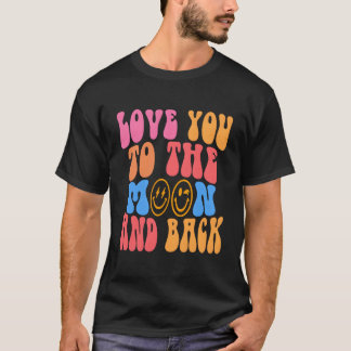 Love You To The Moon en Back Inspirerend Liefde Q T-shirt