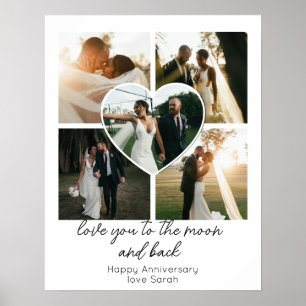 Love You to the Moon en Back Jubileum Foto Poster