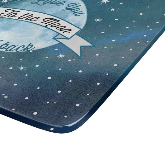 Love You to the Moon en Back Stars Pattern Snijplank (Hoek)