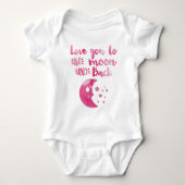 Love You to the Moon Hand Trendy Baby Meisje Romper (Voorkant)