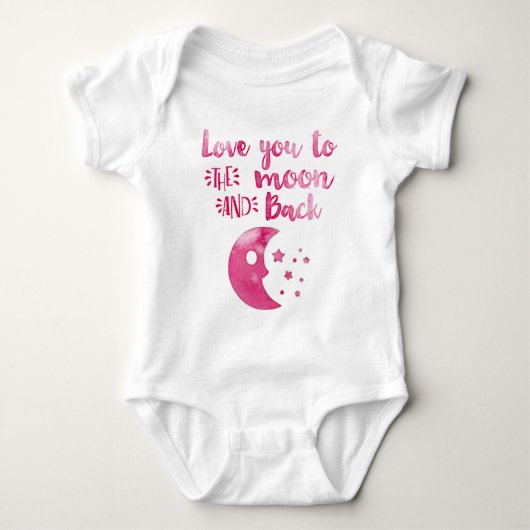 Love You to the Moon Hand Trendy Baby Meisje Romper (Voorkant)