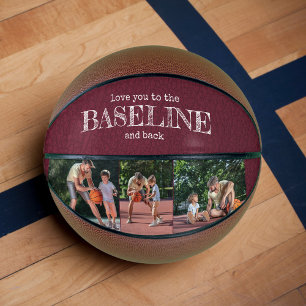 Love You tot de Baseline en Terug Rood 3 Foto Basketbal