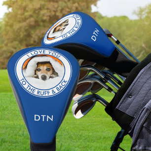 Love You tot de Ruff en Terug Custom Hond Foto Golfheadcover
