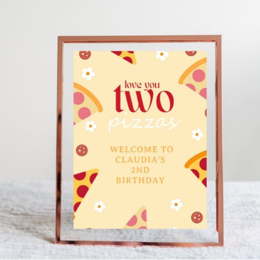 Love You Two Pizzas Affiche de bienvenue