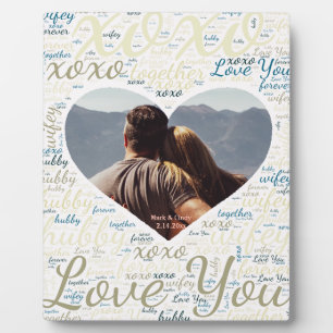 Love You, Valentine's Day Heart Custom Plaque