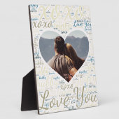 Love You, Valentine's Day Heart Custom Plaque (Côté)