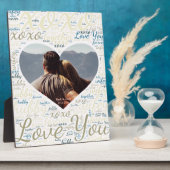 Love You, Valentine's Day Heart Custom Plaque (Côté)
