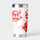 Love You Water Bottle Geïsoleerde Drinkbeker (Voorkant)