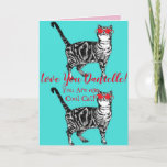 Love You Wifes Nom Cool Tabby Chat Chats Carte Amu<br><div class="desc">Love You Ladies/Woman's/Wifes Nom Cool Tabby Cat Drôle Carte de Dessin ou Carte de remerciements. Conçu à partir d'un de mes dessins originaux,  profitez!</div>