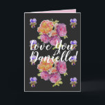 Love You Wifes Nom Rose Roses Carte Aquarelle<br><div class="desc">Love You Ladies/Woman's/Wifes Name Roses roses roses sur bleu Carte d'Aquarelle ou Carte de remerciements. Conçu à partir d'une de mes photos de jardin originales de mon jardin,  profitez!</div>