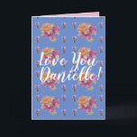 Love You Wifes Nom Rose Roses Carte Aquarelle<br><div class="desc">Love You Ladies/Woman's/Wifes Name Roses roses roses sur bleu Carte d'Aquarelle ou Carte de remerciements. Conçu à partir d'une de mes photos de jardin originales de mon jardin,  profitez!</div>