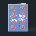 Love You Wifes Nom Rose Roses Carte Aquarelle<br><div class="desc">Love You Ladies/Woman's/Wifes Name Roses roses roses sur bleu Carte d'Aquarelle ou Carte de remerciements. Conçu à partir d'une de mes photos de jardin originales de mon jardin,  profitez!</div>