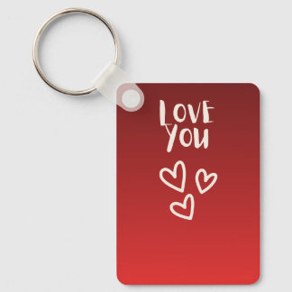Love you with Hearts Sleutelhanger