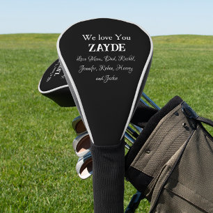 Love You ZAYDE Gift, Cadeau voor joodse opa Golfheadcover