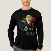 Love your cat Tri-Blend shirt (Voorkant volledig)