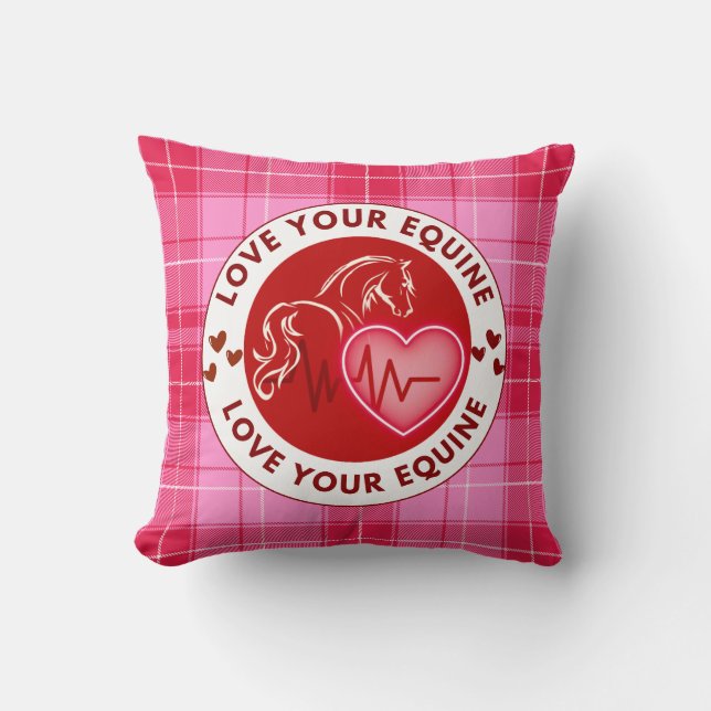 Love Your Equine Throw Pillow Kussen (Voorkant)