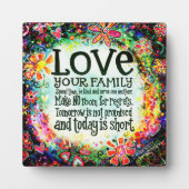 Love Your Family "Inspirivity" Plaque (Devant)